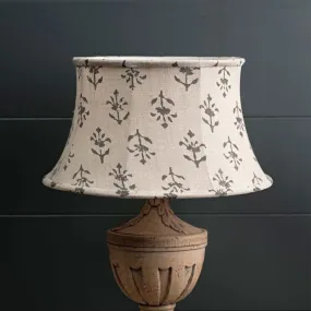 Charcoal Moonflower 16&quot; Framed Linen Lampshade