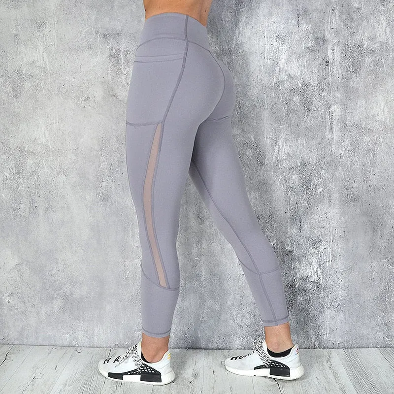 CHRLEISURE High Waist Pocket Leggings - Solid Color Workout Leggings for Women