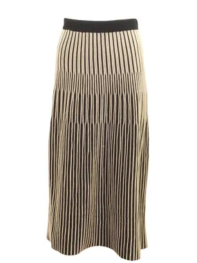 Cinnamon Knit Piping Midi Skirt