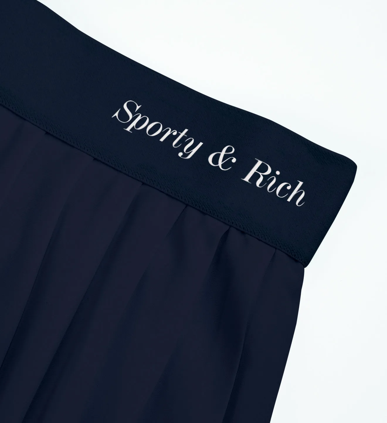 Classic Logo Pleated Skirt - Navy