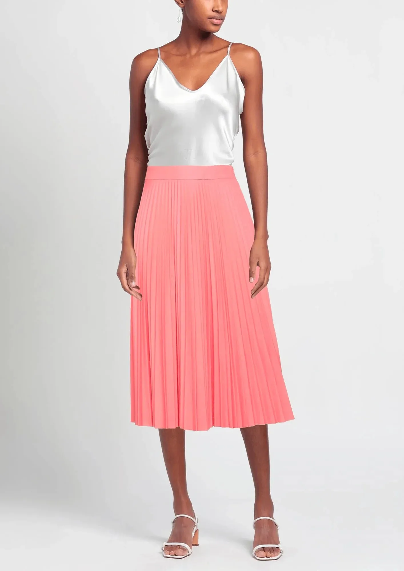 CORAL PLEATED SKIRT