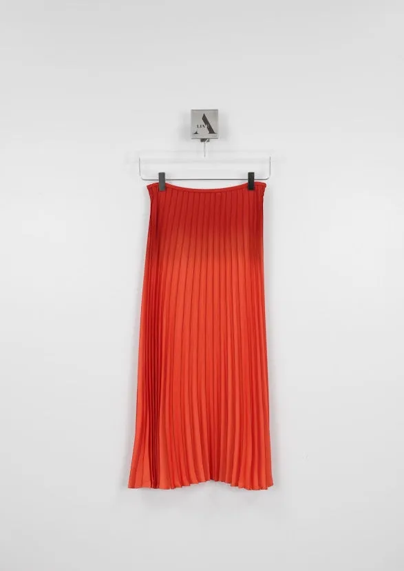 Crepe Pleated Midi Skirt