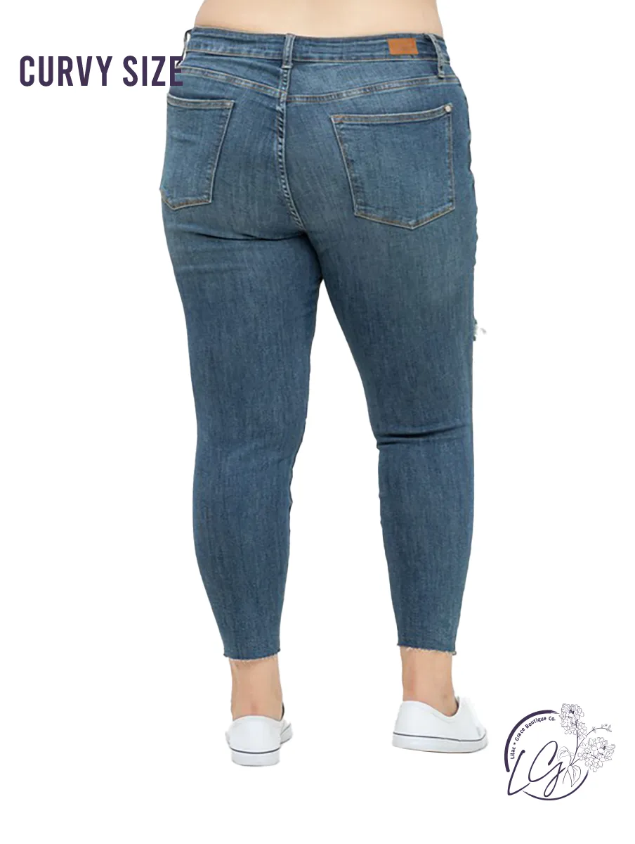 Curvy Gia High-Rise Distressed Skinny by Judy Blue