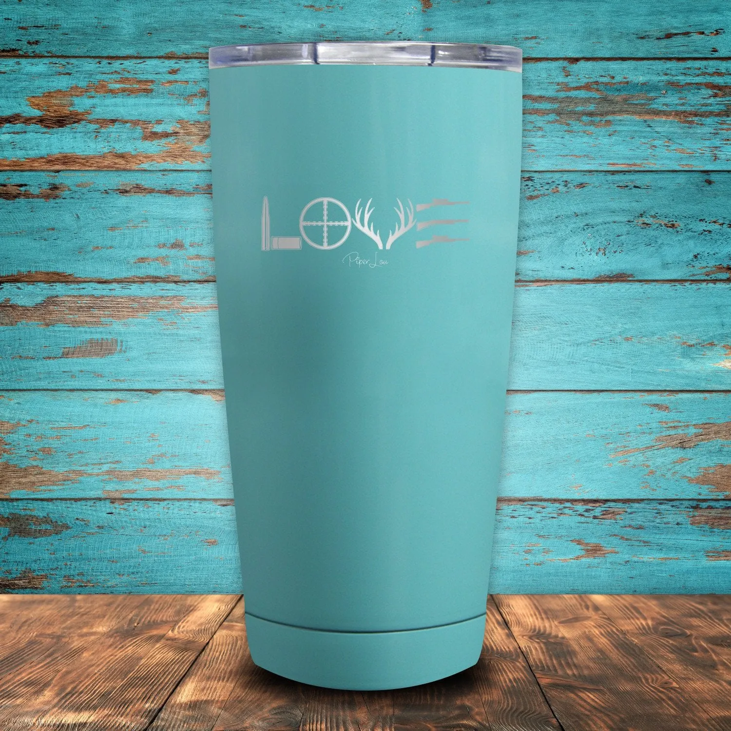 Deer Hunting Love Coated Drinkware