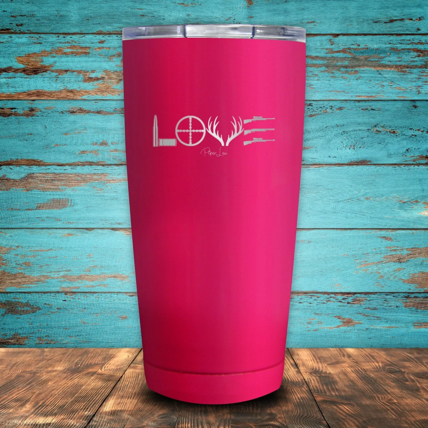 Deer Hunting Love Coated Drinkware