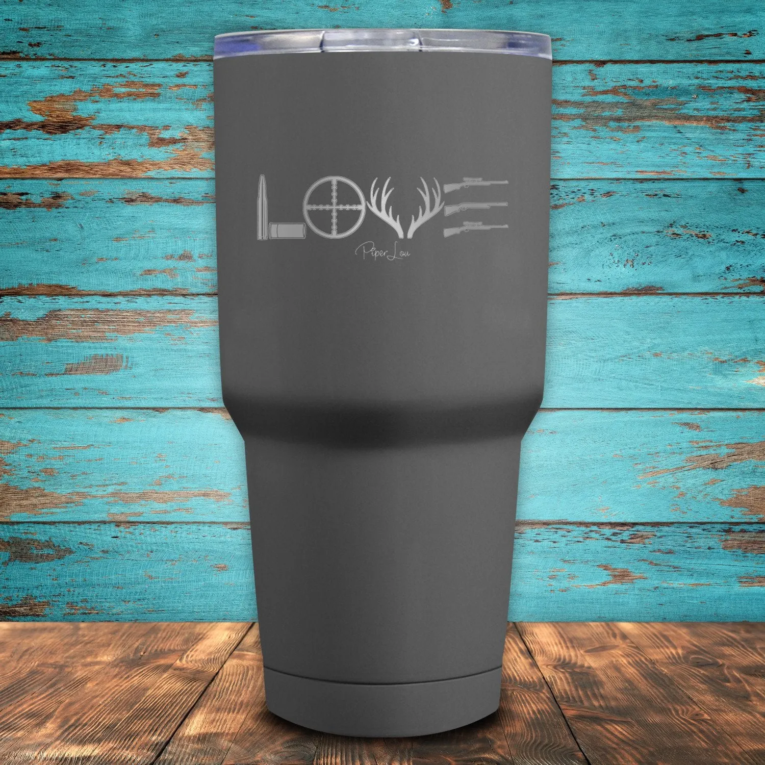 Deer Hunting Love Coated Drinkware