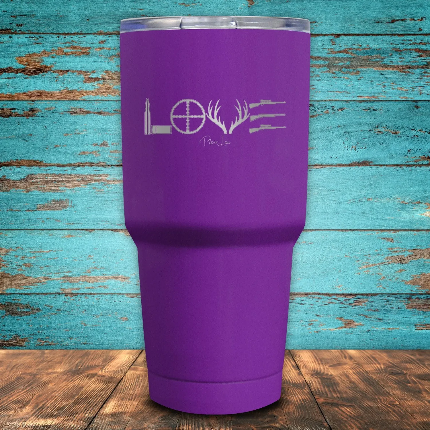 Deer Hunting Love Coated Drinkware