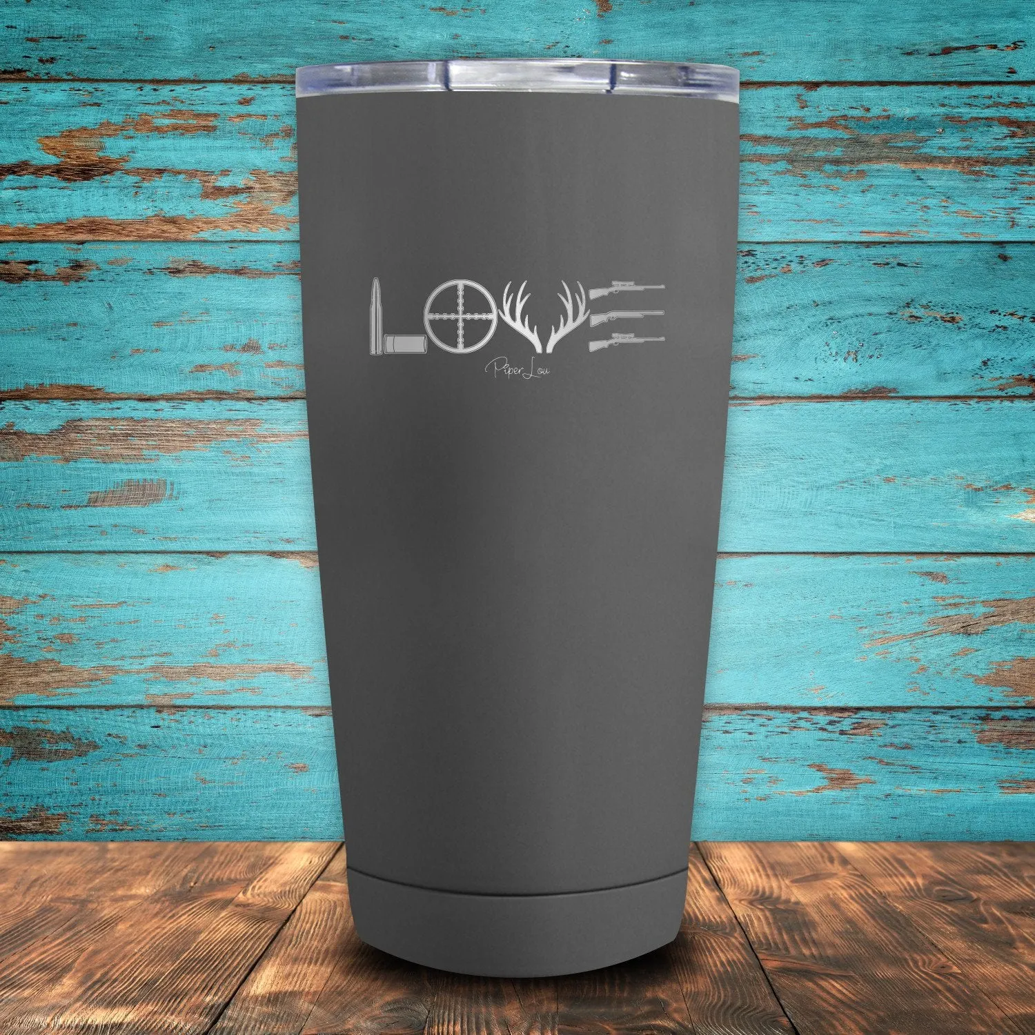 Deer Hunting Love Coated Drinkware