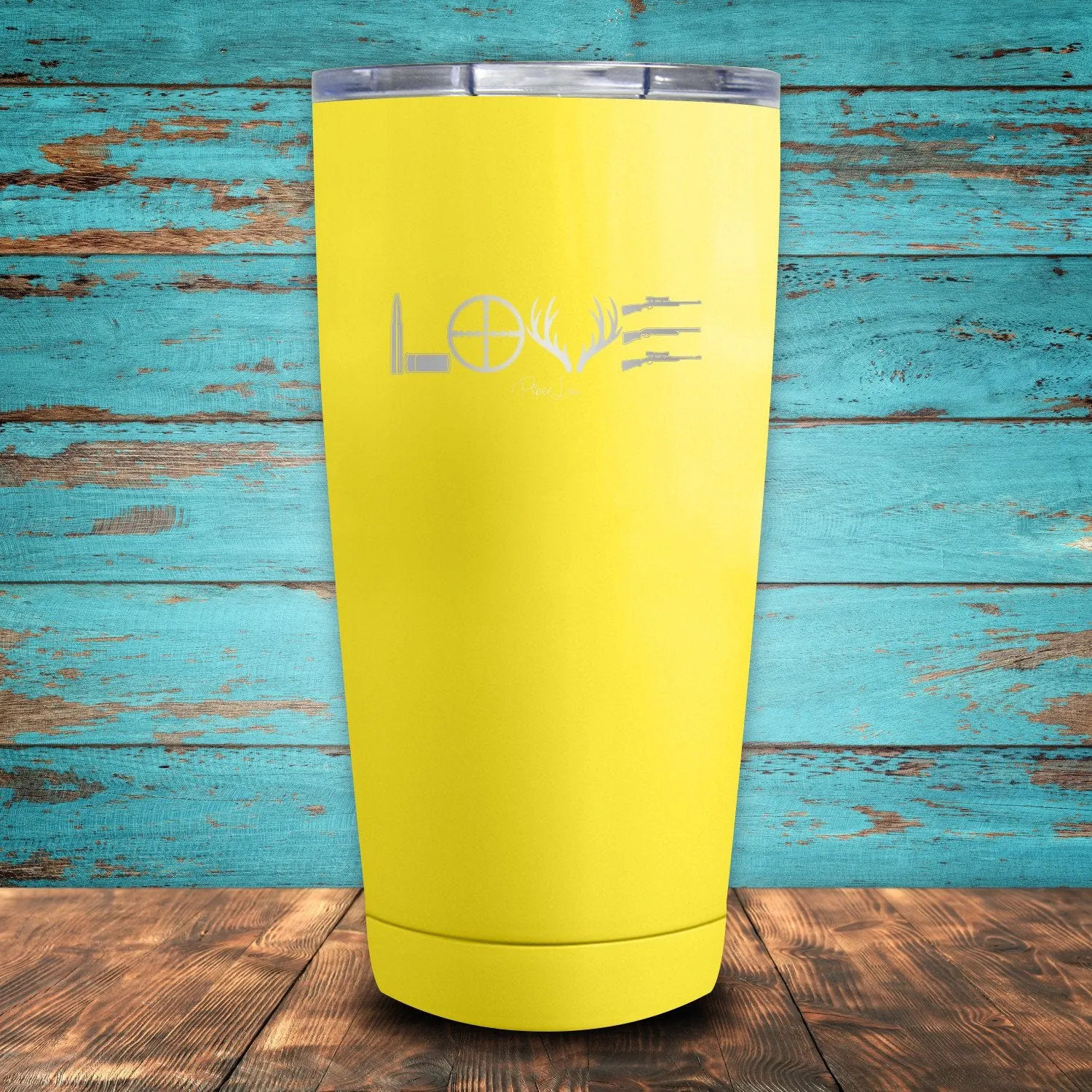 Deer Hunting Love Coated Drinkware