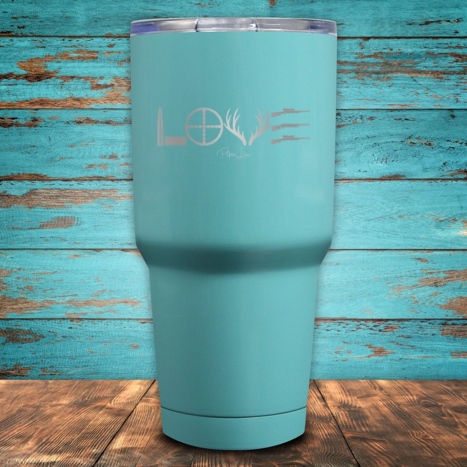 Deer Hunting Love Coated Drinkware