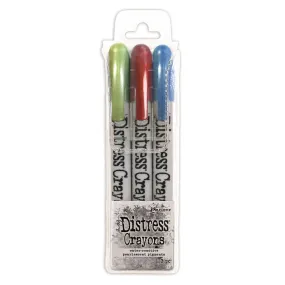 Distress Pearl Crayons - Holiday - Set 3