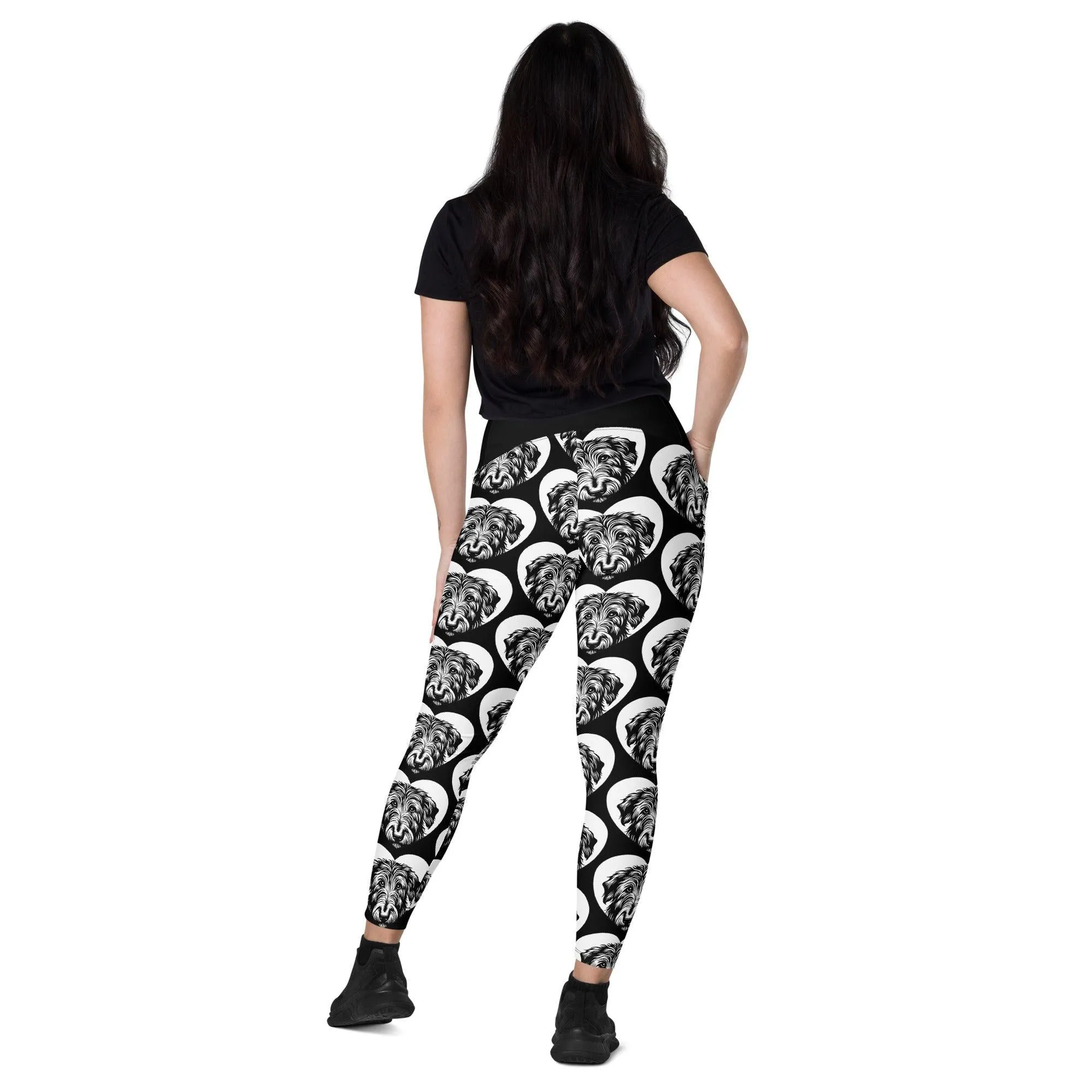 DOG BREED LEGGINGS with pockets - IRISH WOLFHOUND - HERTTAHOUND