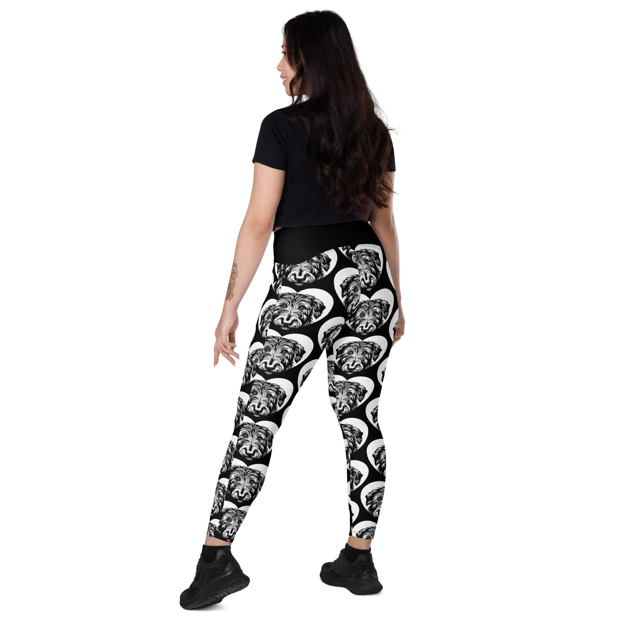 DOG BREED LEGGINGS with pockets - IRISH WOLFHOUND - HERTTAHOUND