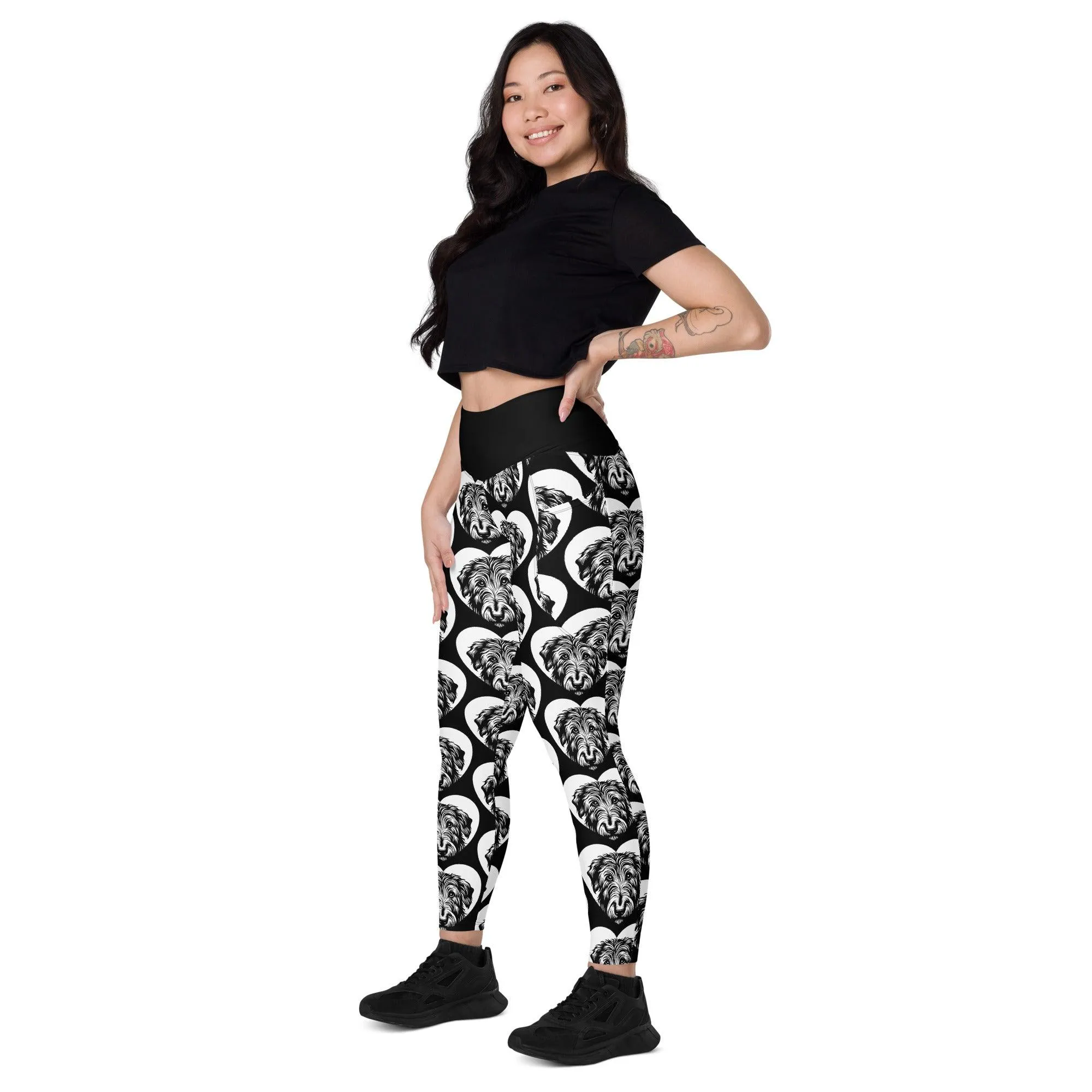 DOG BREED LEGGINGS with pockets - IRISH WOLFHOUND - HERTTAHOUND