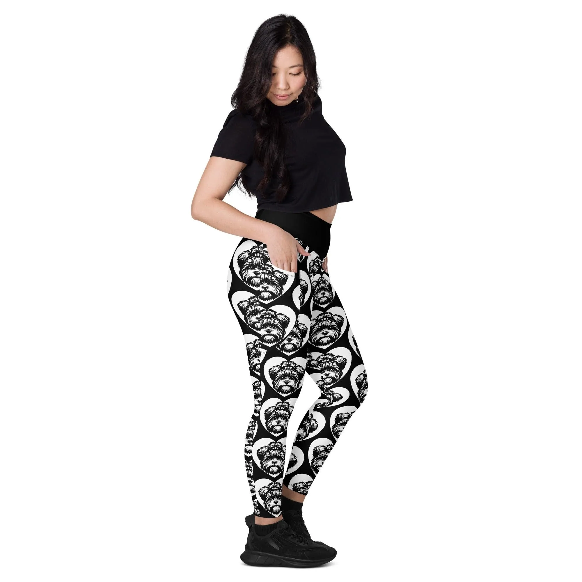 DOG BREED LEGGINGS with pockets - MORKIE - HERTTAHOUND