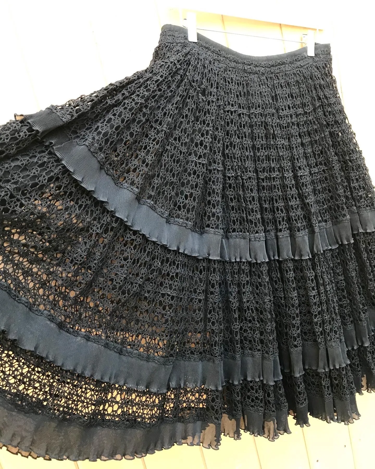 DOLCE & GABBANA Full Circle Crochet Midi Skirt