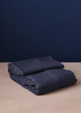 Double Duvet Set Dark Blue