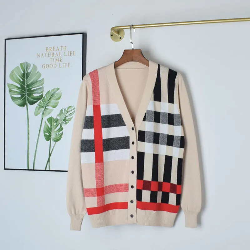 Dreamy Darling Plaid Knit Cardigan