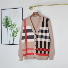 Dreamy Darling Plaid Knit Cardigan