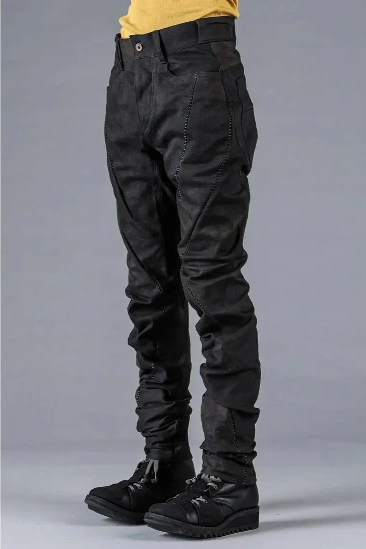 Dust Stretch Denim Overlock Twist Curve Slim Pants