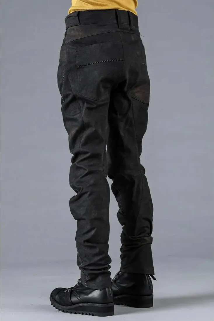 Dust Stretch Denim Overlock Twist Curve Slim Pants