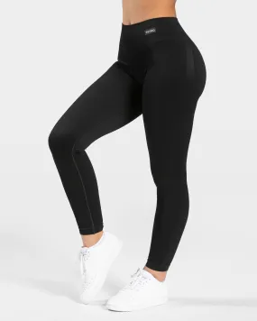 Elegant Scrunch Leggings "Schwarz"