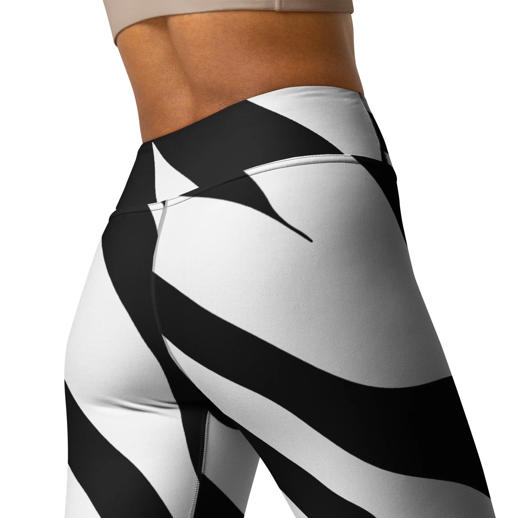 Elegant Zebra Yoga Leggings, lioness-love