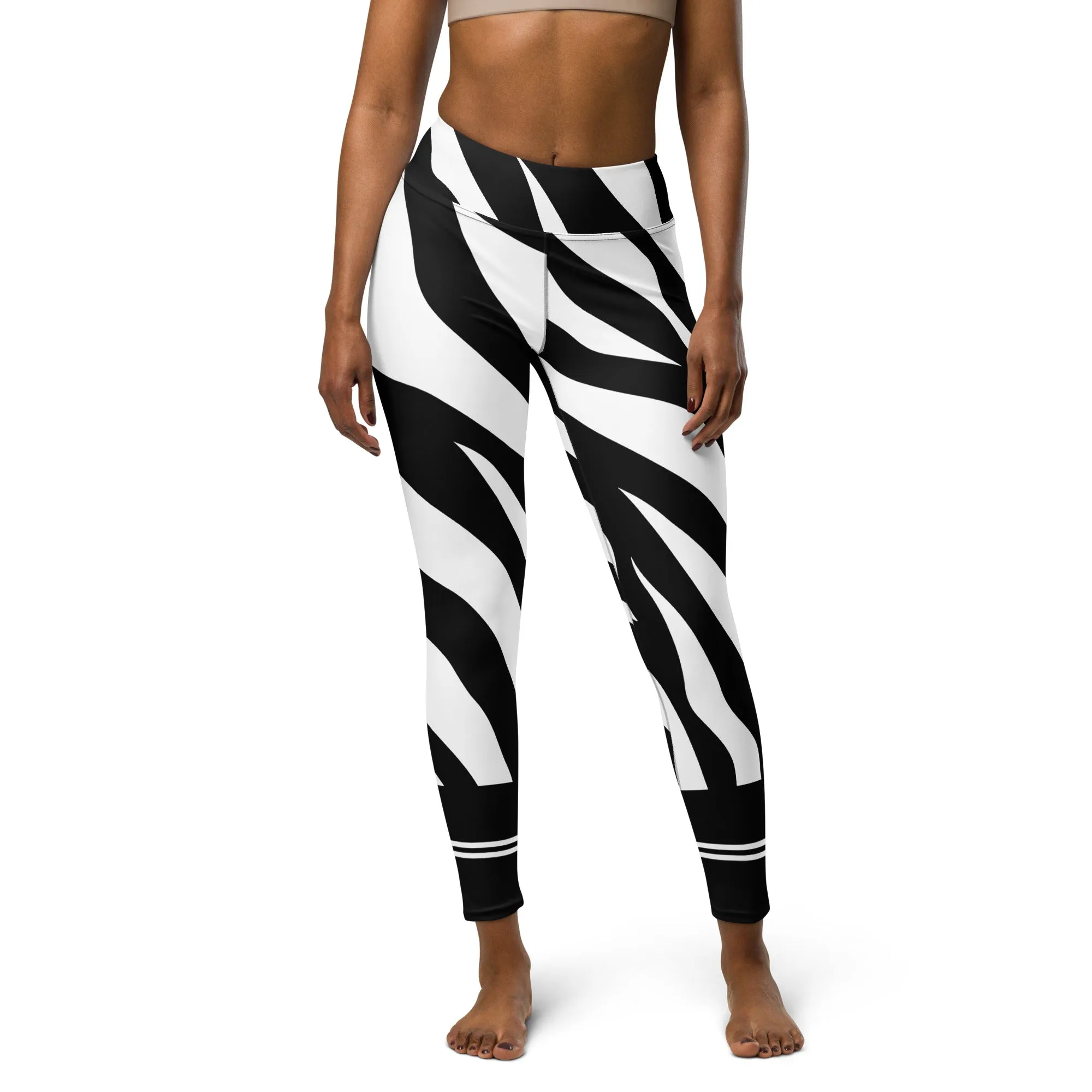 Elegant Zebra Yoga Leggings, lioness-love