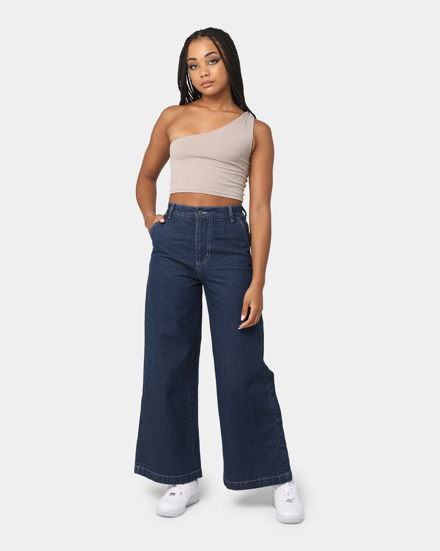 EN ES Women's Elevate Wide Leg Jeans Dark Denim