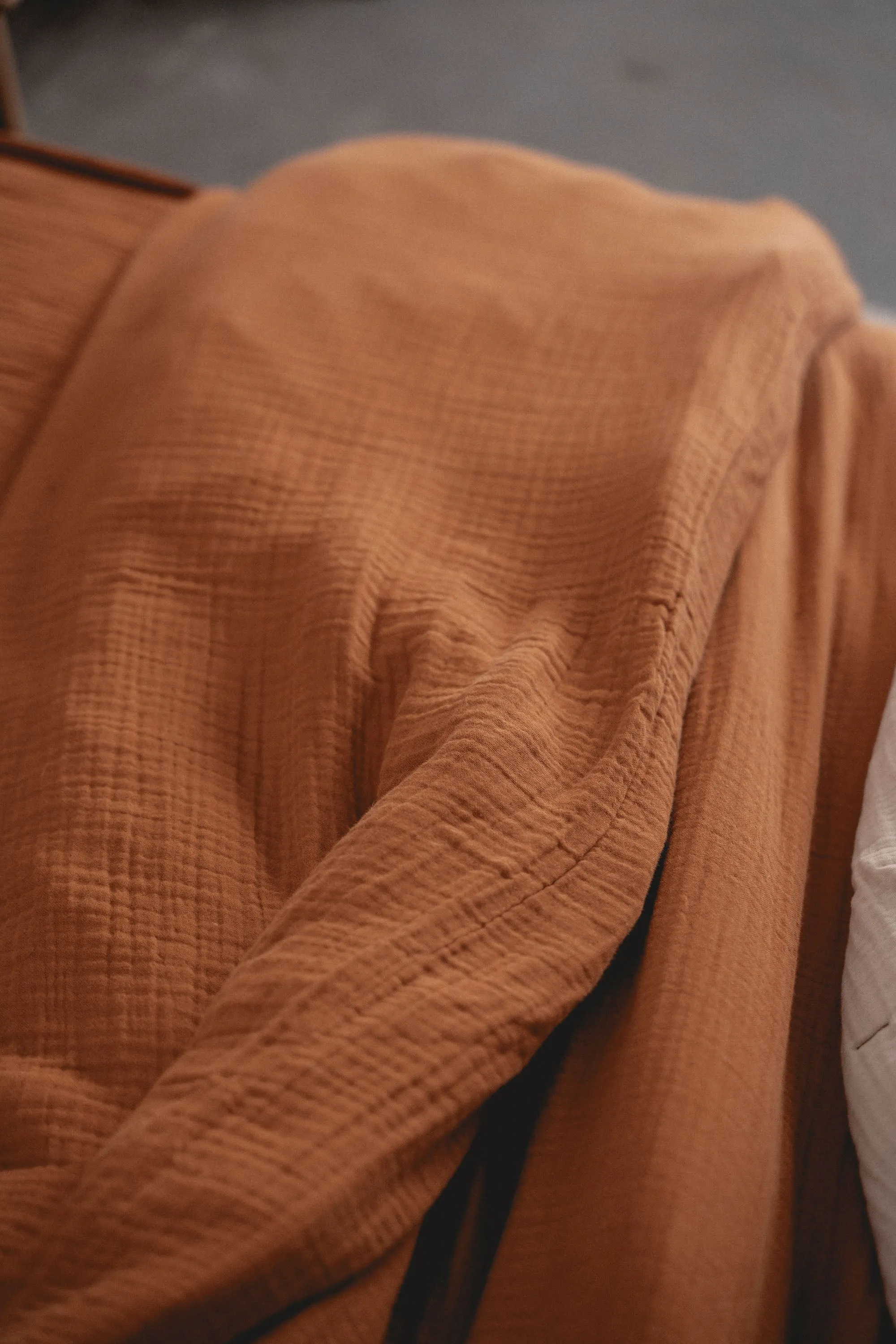 Enes Fitted Sheet | Terracotta