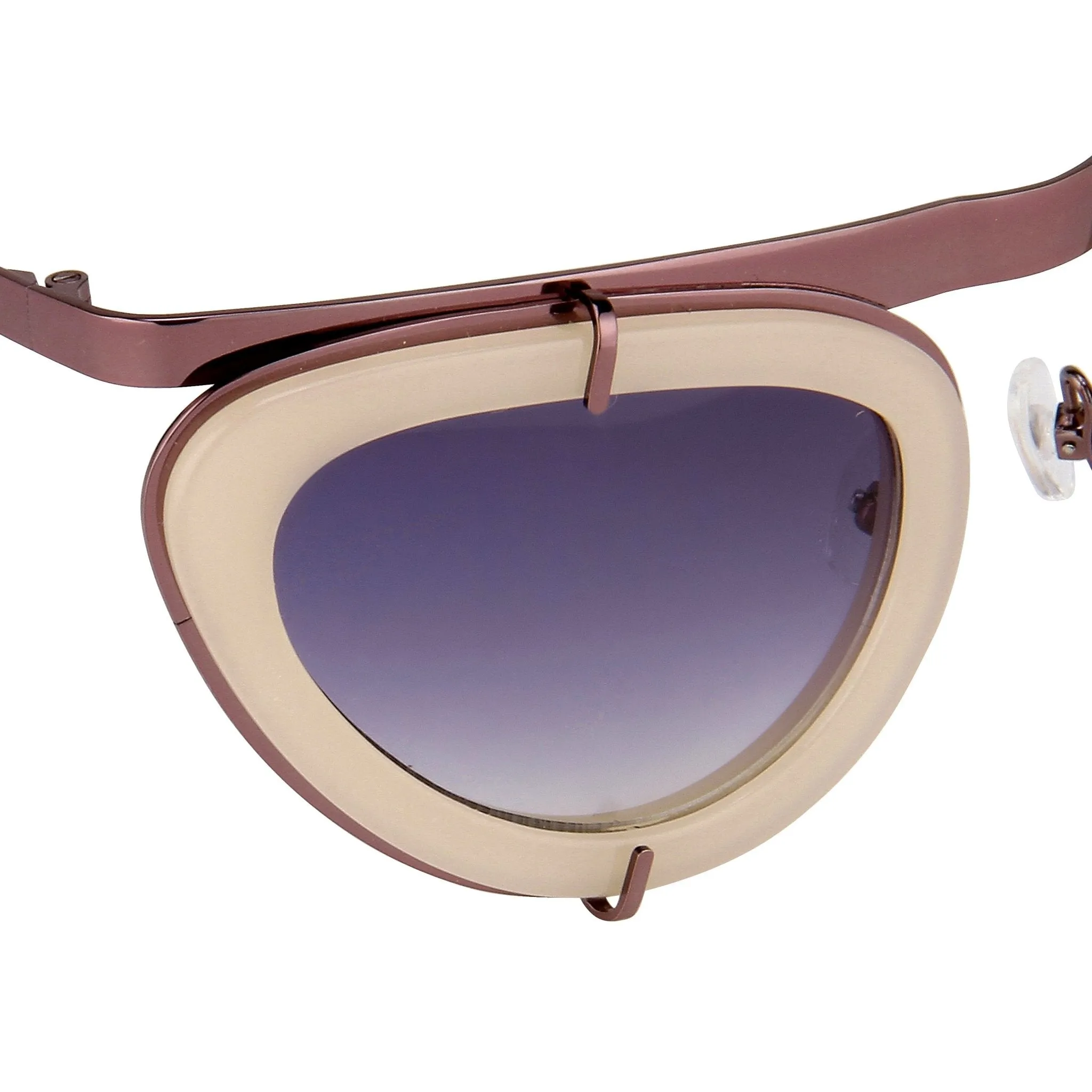 Erdem Ladies Sunglasses Cat Eye Beige and Grey EDM3C2SUN