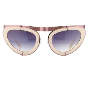 Erdem Ladies Sunglasses Cat Eye Beige and Grey EDM3C2SUN