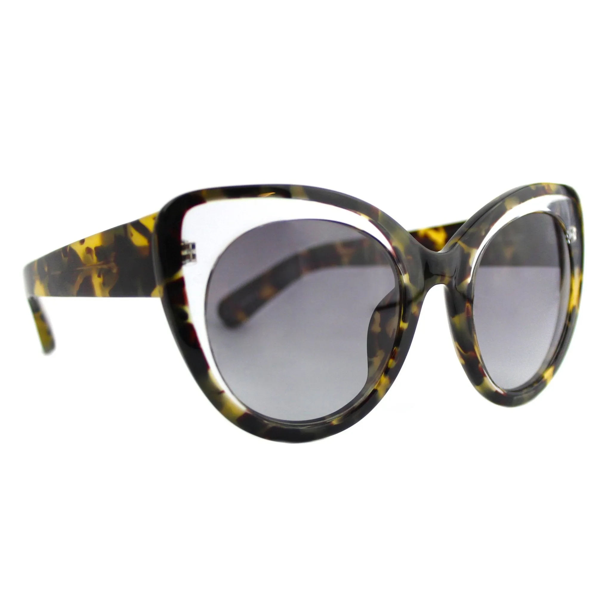 Erdem Ladies Sunglasses Cat Eye Clear Tortoise Shell and Grey EDM14C5SUN