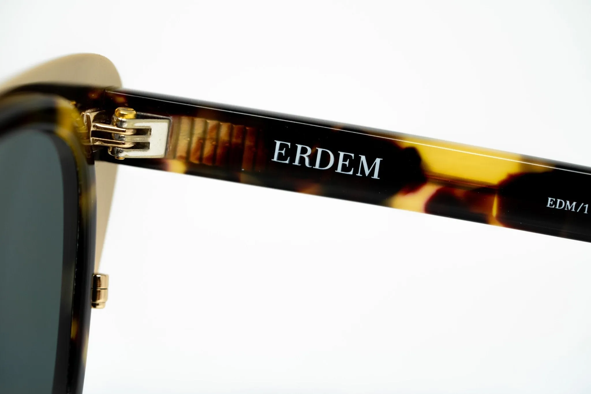 Erdem Ladies Sunglasses Cat Eye Gold Tortoise Shell and Grey EDM17C2SUN