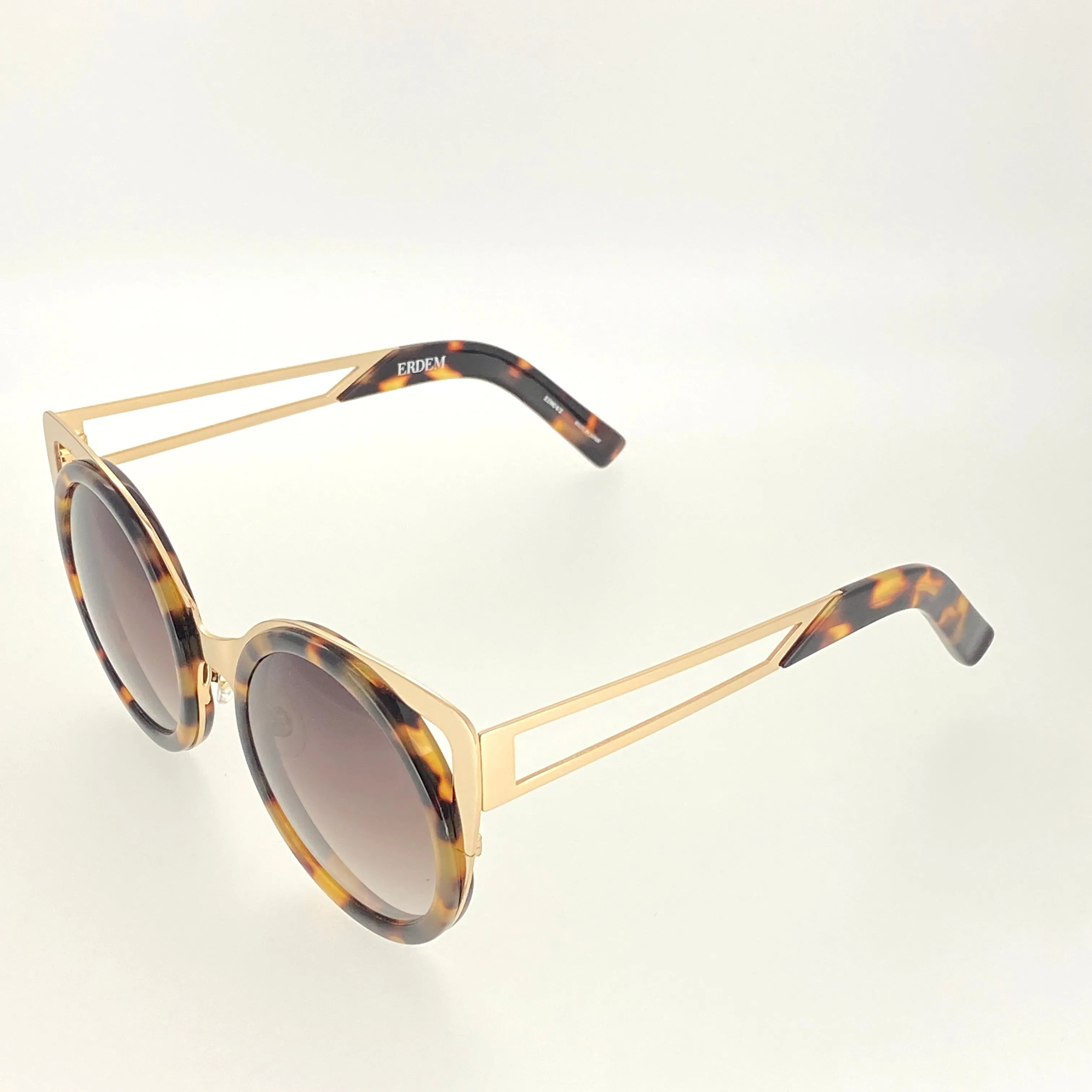 Erdem Ladies Sunglasses Cat Eye Tortoise Shell Gold and Brown EDM4C2SUN