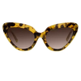 Erdem Ladies Sunglasses Cat Eye Yellow Tortoise Shell and Brown EDM29C2SUN