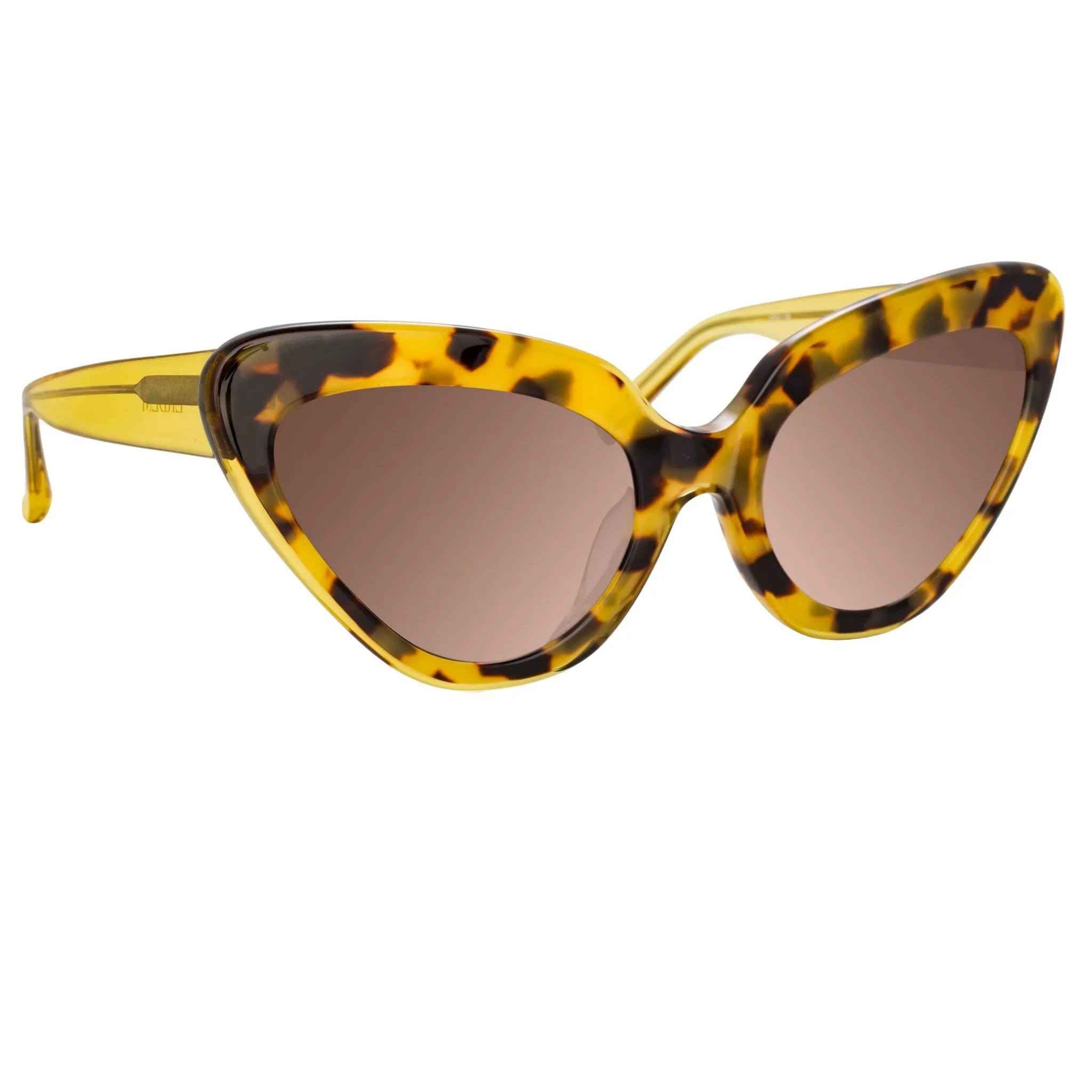 Erdem Ladies Sunglasses Cat Eye Yellow Tortoise Shell and Brown EDM29C2SUN