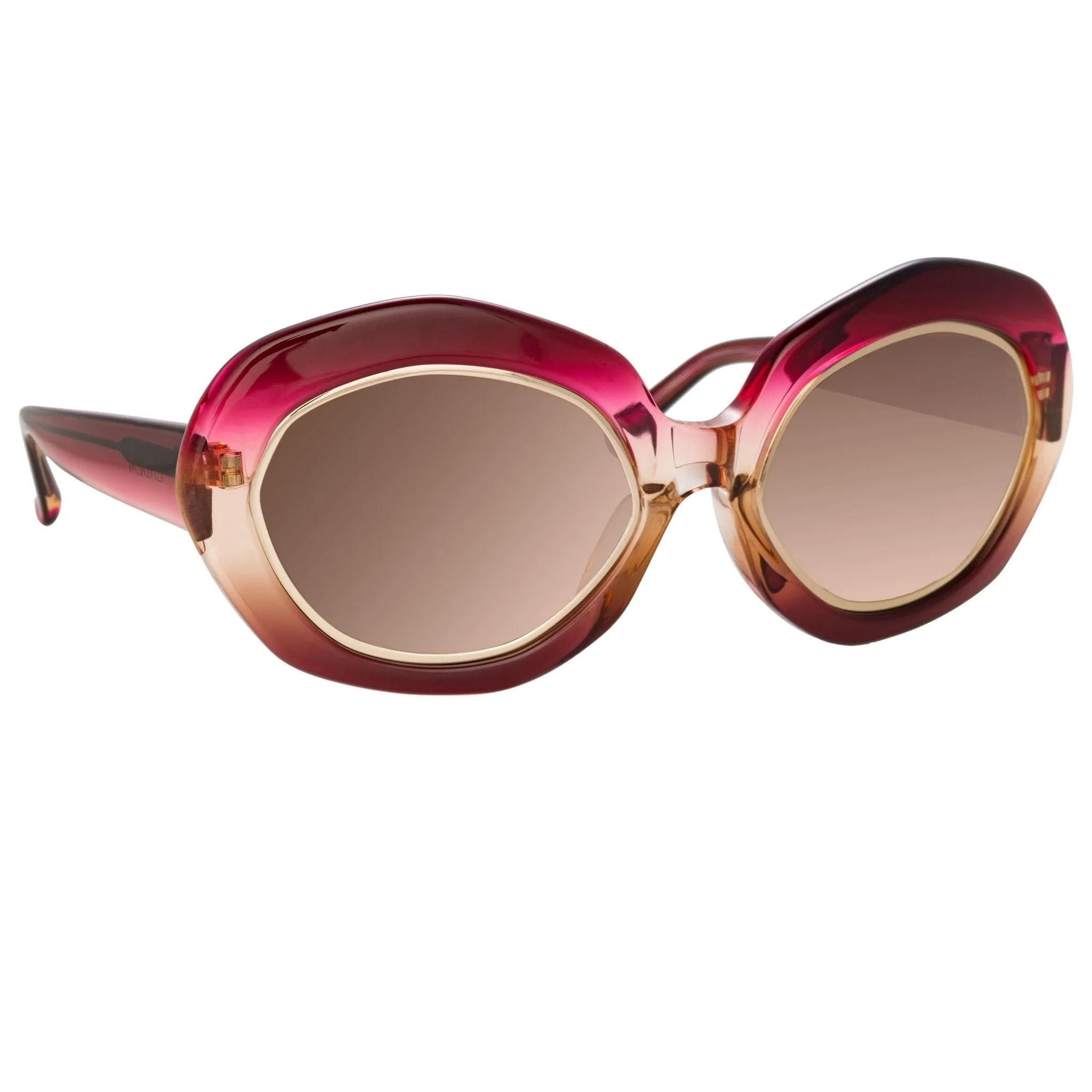 Erdem Ladies Sunglasses Oversized Purple Gold and Brown EDM33C1SUN