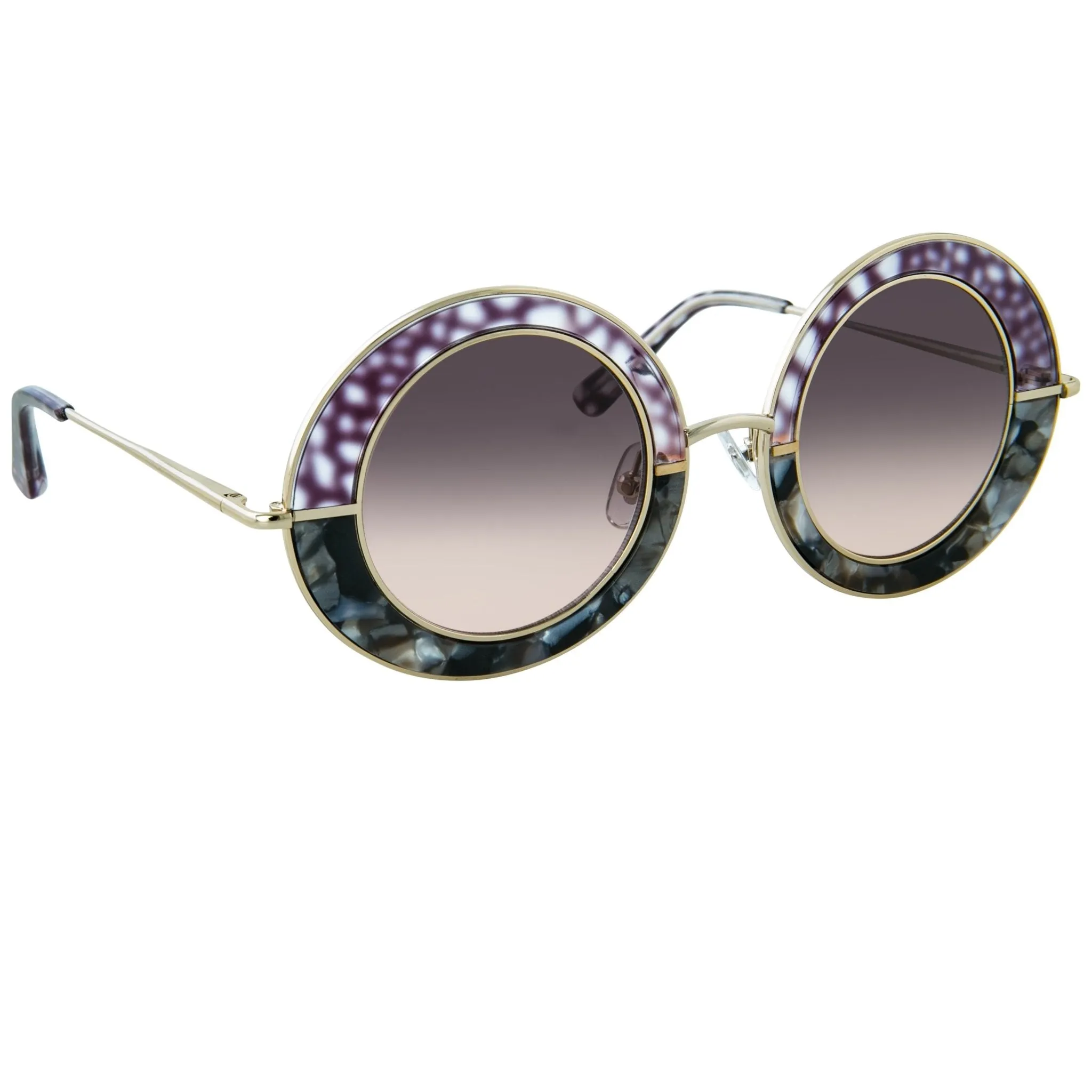 Erdem Ladies Sunglasses Round Purple and Maroon EDM27C2SUN