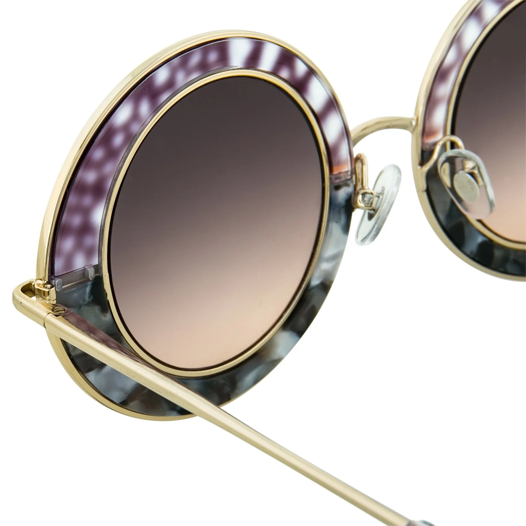 Erdem Ladies Sunglasses Round Purple and Maroon EDM27C2SUN