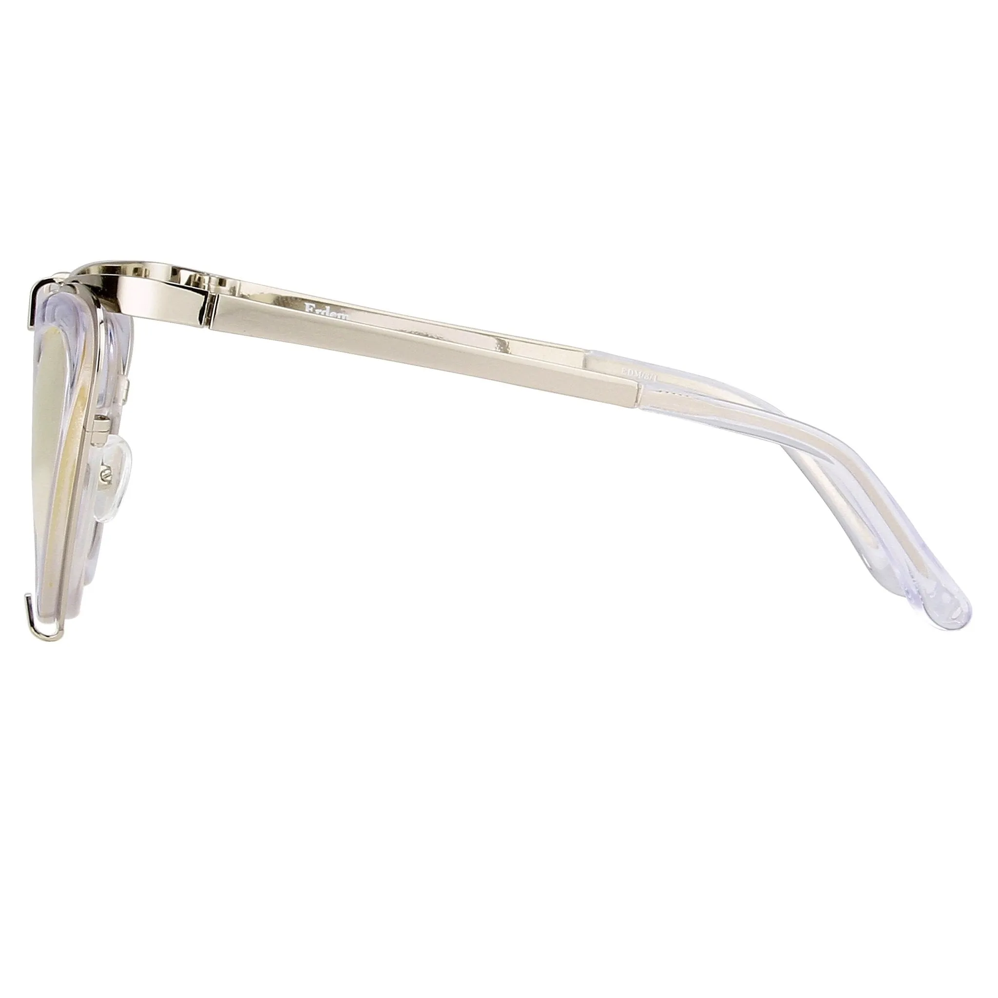 Erdem Sunglasses Cat Eye Clear and Silver