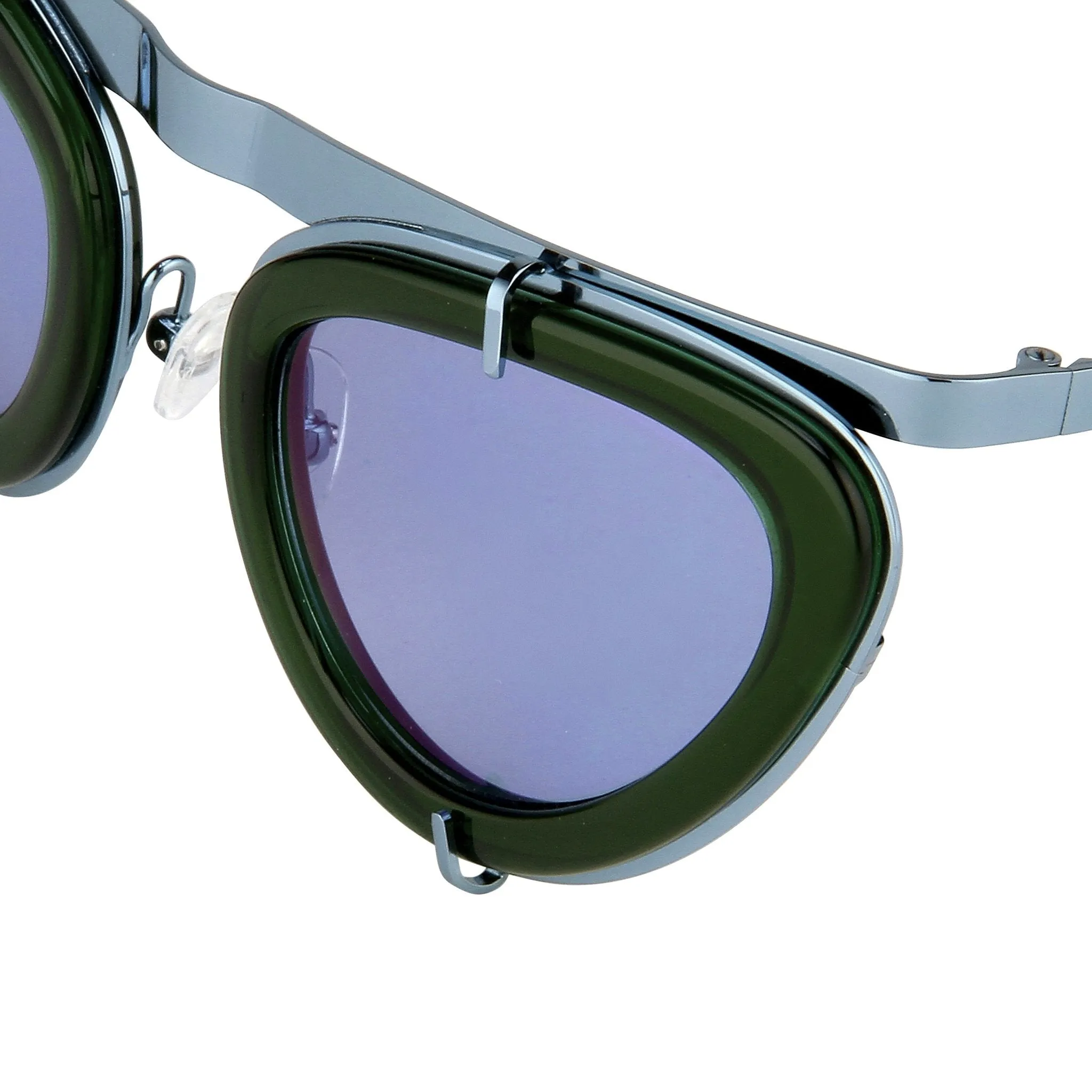 Erdem Sunglasses Cat Eye Green and Blue