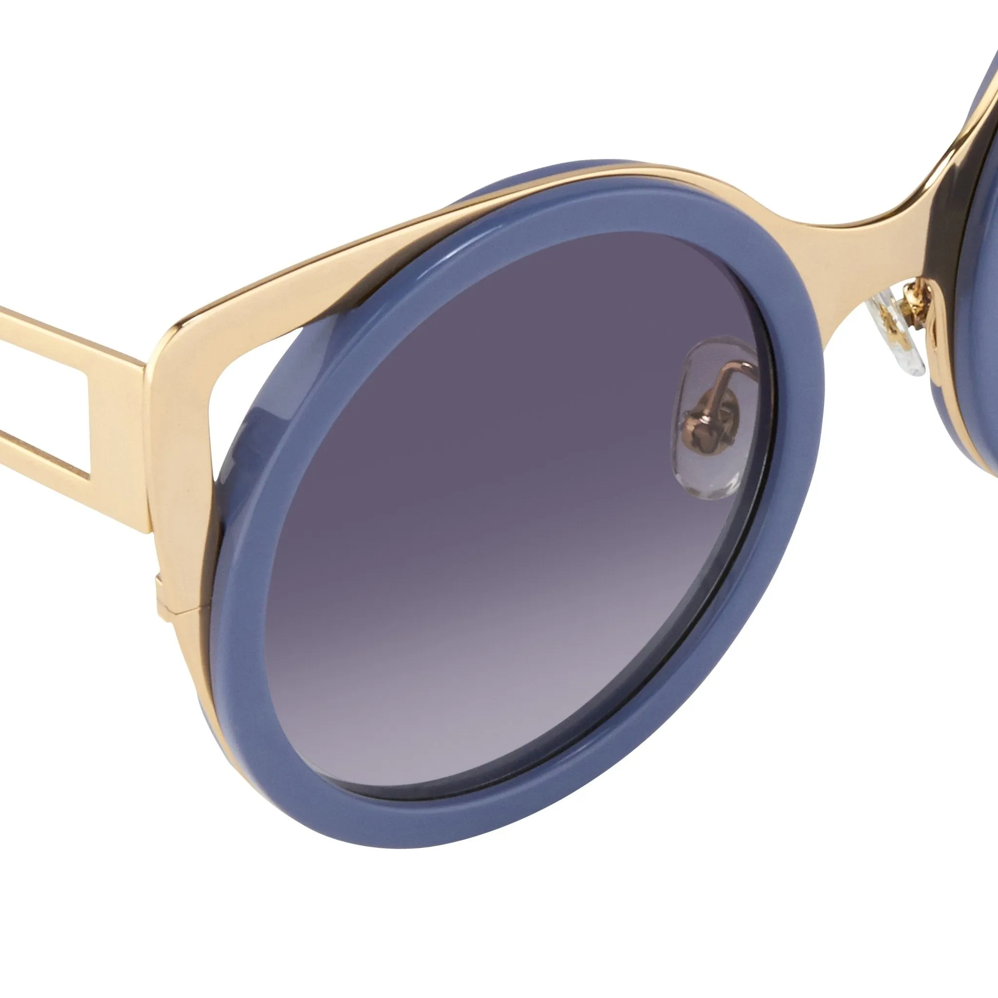 Erdem Sunglasses Cat Eye Slate Blue and Grey