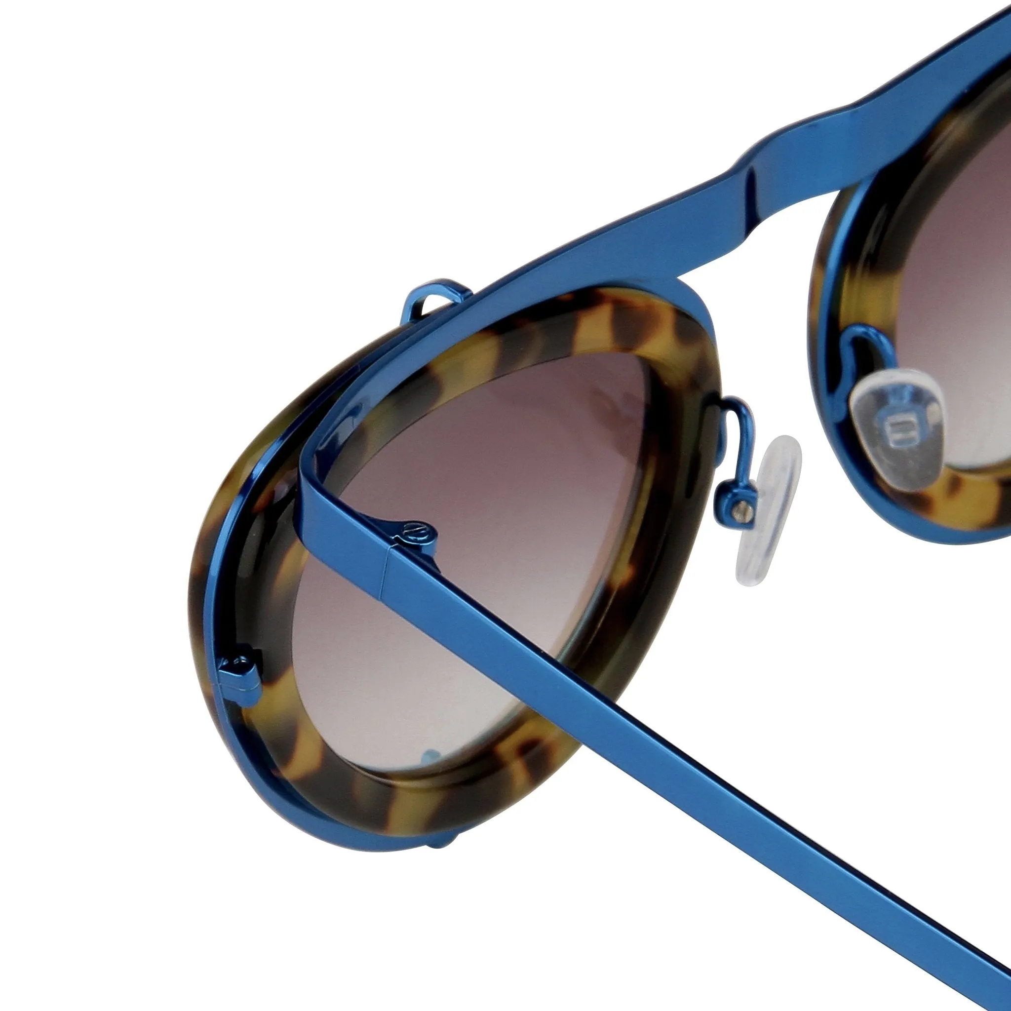 Erdem Sunglasses Cat Eye Tortoise Shell and Blue