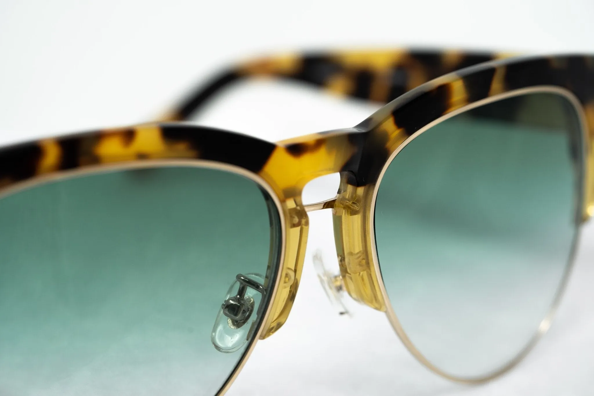 Erdem Sunglasses Gold Tortoise Shell and Green