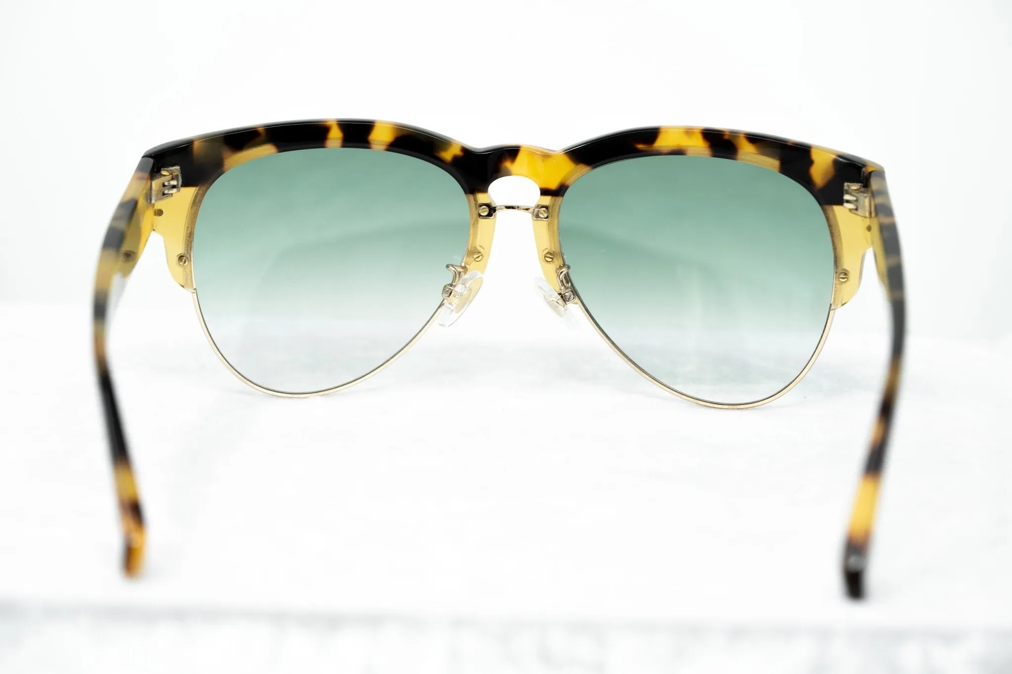 Erdem Sunglasses Gold Tortoise Shell and Green