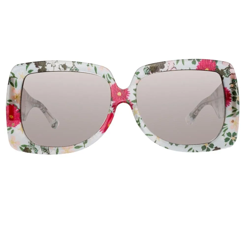 Erdem Sunglasses Oversized Floral and Grey