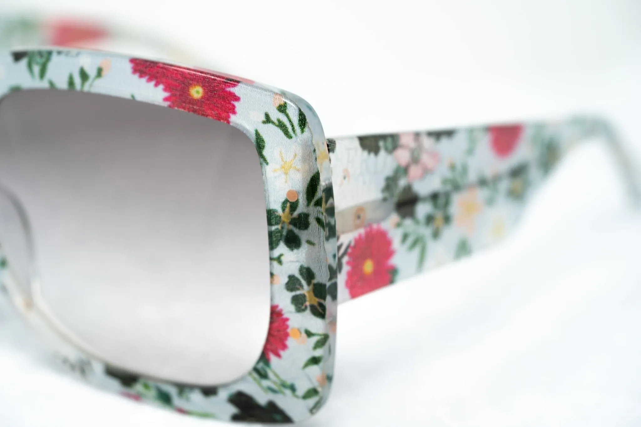 Erdem Sunglasses Oversized Floral and Grey