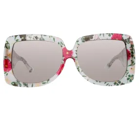 Erdem Sunglasses Oversized Floral and Grey