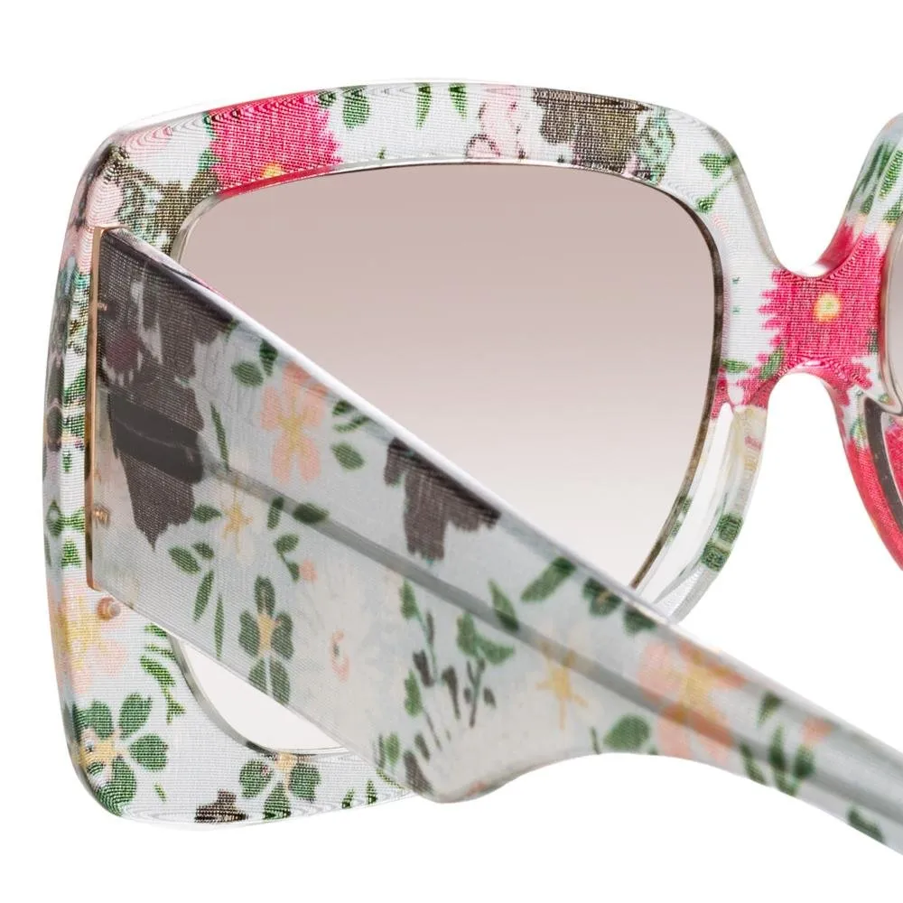 Erdem Sunglasses Oversized Floral and Grey